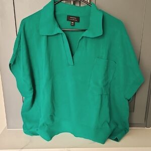 Banana Republic Factory Store Green Polo Style Sweater